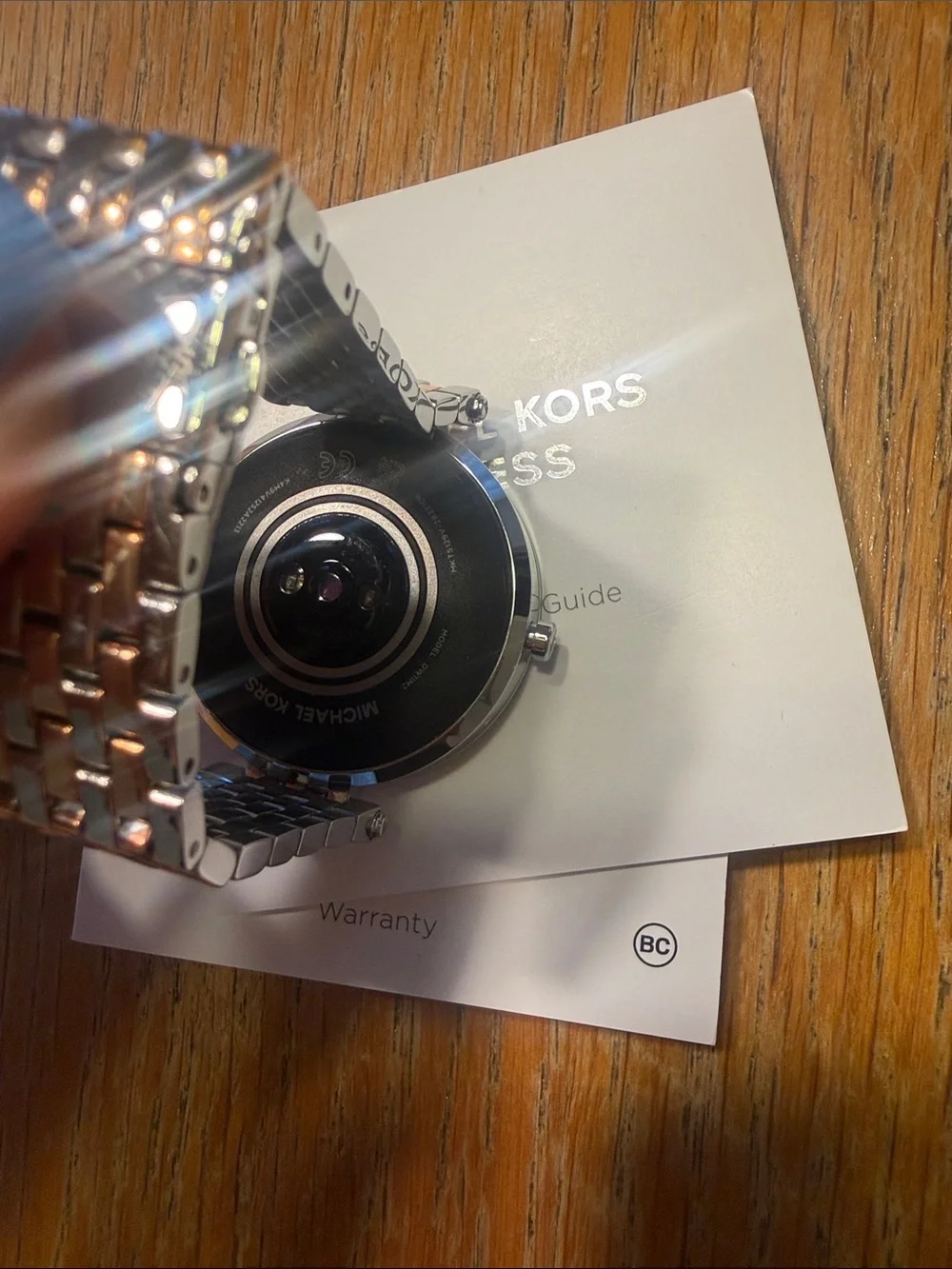 Michael Kors Rose Gold Smartwatch with Crystal Accent